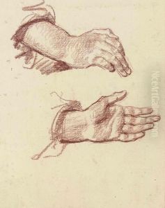 Study Of Hands by Jean Baptiste Greuze