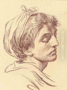 Head Of A Young Woman by Jean Baptiste Greuze
