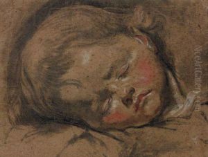 Tete D'enfant Endormi by Jean Baptiste Greuze