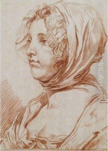 A Portrait Of A Woman Wearing A Bonnet by Jean Baptiste Greuze
