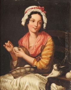La Devideuse (garnbinderin) by Jean Baptiste Greuze