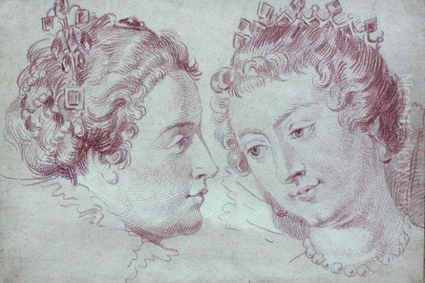 Portrait D'anne D'autriche Et De Marie De Medicis - view 1