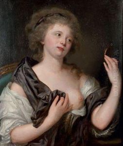 Portrait De Dame Au Miroir