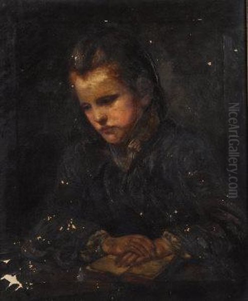 A Girl With A Lesson Book - view 1