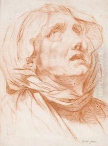Portraitstudie Eineralten Frau by Jean Baptiste Greuze