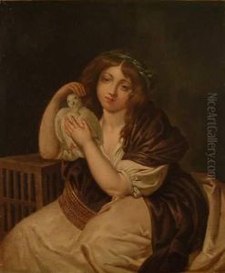 Jeune Fille Et Sa Colombe