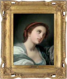 Head Of A Young Woman by Jean Baptiste Greuze