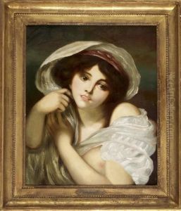 Bildnis Eines Jungen Madchens Mit Schleier by Jean Baptiste Greuze