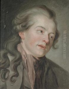 Head Of A Man, In A Brown Coat by Jean Baptiste Greuze