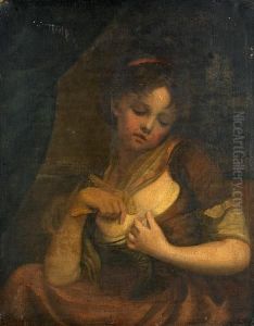 A Young Girl With A Canary by Jean Baptiste Greuze