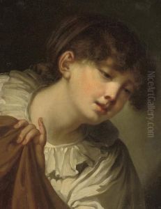 A Young Girl In A White Chemise by Jean Baptiste Greuze