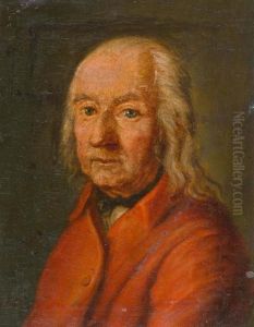 Portrait Eines Alteren Mannes In Einer Roten Jacke.