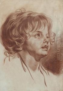 Portrait D'enfant, D'apres Greuze by Jean Baptiste Greuze