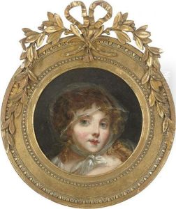 Head Of A Girl In A Voile Scarf by Jean Baptiste Greuze