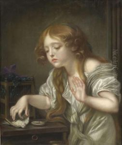 Ayoung Girl Weeping For Her Dead Bird by Jean Baptiste Greuze
