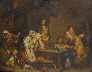 The Father Of The Family Reads The Bible Tohis Children