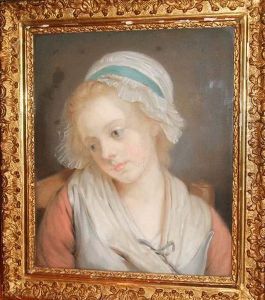 Jeune Fille Au Bonnet Blanc by Jean Baptiste Greuze