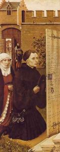 Merode Altarpiece (left wing) c. 1427 by Robert Campin
