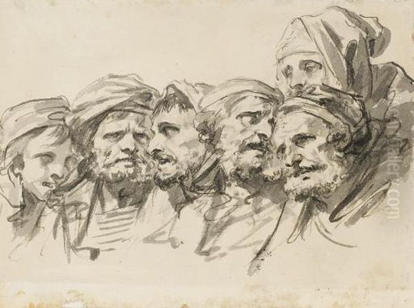 Six Tetes D'hommes - view 1