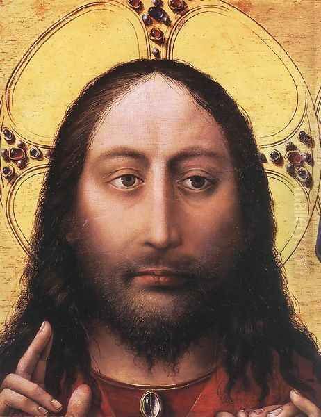Blessing Christ and Praying Virgin (detail 1) c. 1424 - view 1