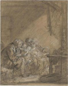 Visit To The Grandmother by Jean Baptiste Greuze