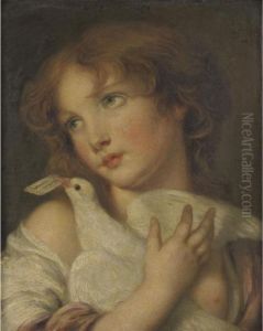 Girl Holding A Dove