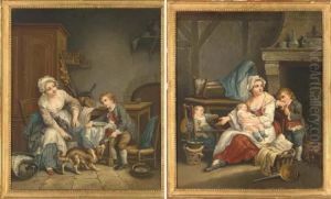 Scenes D'interieur by Jean Baptiste Greuze