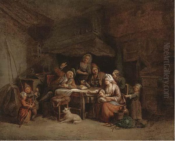 A Family Around A Kitchen Table - view 1