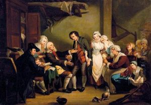 "der Ehevertrag". by Jean Baptiste Greuze