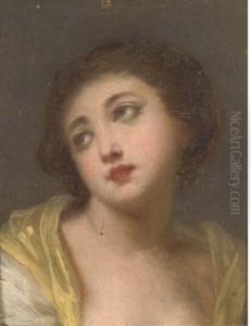 Portrait De Jeune Fille Regardant Vers La Gauche by Jean Baptiste Greuze