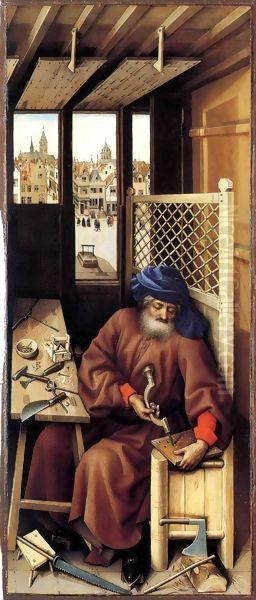 Mérode Altarpiece (right wing) c. 1427 - view 1