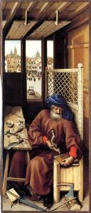 Mérode Altarpiece (right wing) c. 1427 by Robert Campin