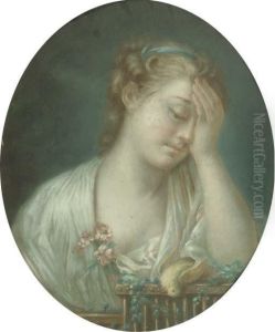 A Young Girl Mourning