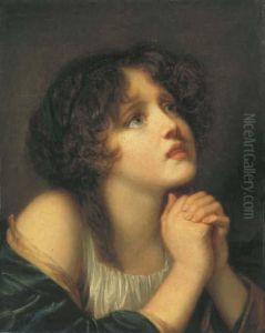 Jeune Fille En Priere by Jean Baptiste Greuze