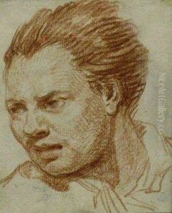 Head Of A Man by Jean Baptiste Greuze