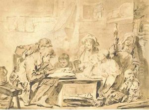 La Lecture De La Bible by Jean Baptiste Greuze