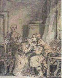 Le Baiser Paternel by Jean Baptiste Greuze