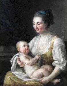 Femme Allaitant Son Enfant by Jean Baptiste Greuze