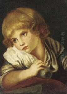 The Child With An Apple by Jean Baptiste Greuze