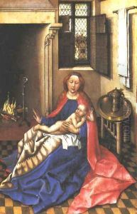 Virgin and Child Before a Firescreen