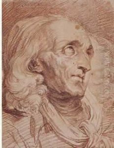 Tete De Vieil Homme Tournee Vers La Droite by Jean Baptiste Greuze