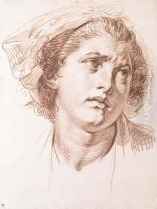 The Head Of A Woman by Jean Baptiste Greuze
