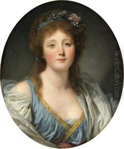 Portrait Of Madame De Viette by Jean Baptiste Greuze