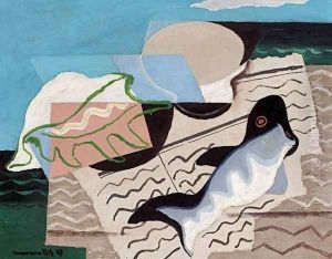 Blue Fish (Poisson bleu) by Louis Marcoussis (Ludwik Markus)