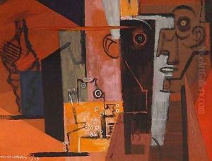 Composition with the Face and the Shell (Composition au visage et au coquillage) by Louis Marcoussis (Ludwik Markus)