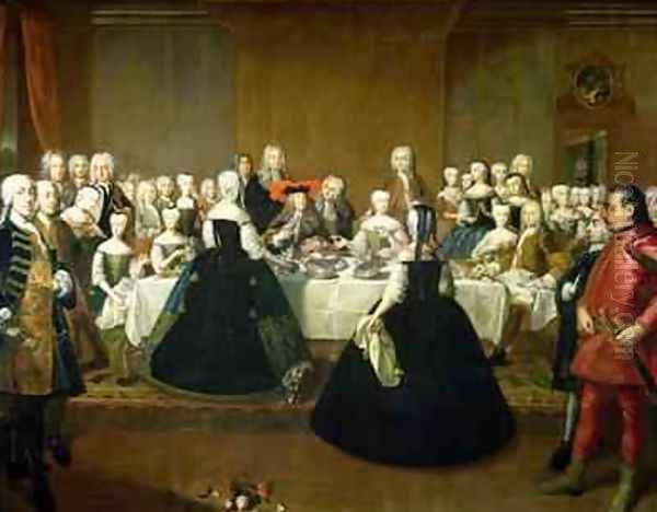 Wedding Breakfast of Empress Maria Theresa of Austria and Francis of Lorraine later Francis I 1736 - view 1