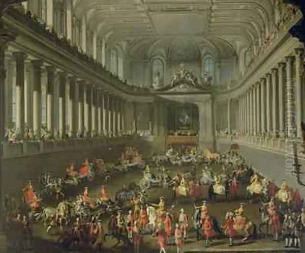 A Cavalcade in the Winter Riding School of the Vienna Hof to celebrate the defeat of the French army at Prague 1743 - view 1