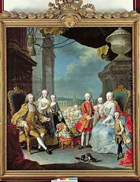 Franz Stephan I 1708-65 with his wife Marie-Therese 1717-80 and their children - view 1