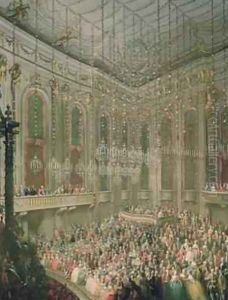 Concert in the Redoutensaal on the occasion of the wedding of Joseph II and Isabella of Parma 6th October 1760 by Martin II Mytens or Meytens