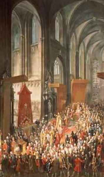 The Investiture Joseph II 1741-90 following his coronation as Emperor of Germany in Frankfurt Cathedral 1764 - view 1